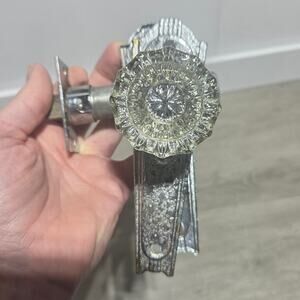 National Brass Company Glass Knob Closure Plated Mortise Lock Mechanism 2"